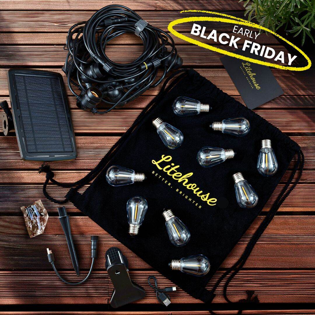 Premium Solar Bulb String Lights - 33 feet | 10 meters